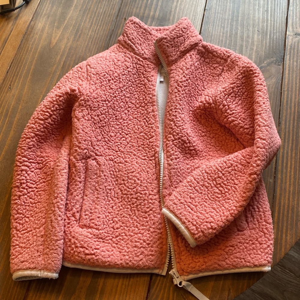 Little girl Sherpa fleece jacket.
